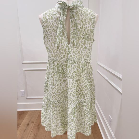 Eva B. Bitzer Cotton Chintsa Beach Dress Leopard Ruffle - Picture 1 of 7
